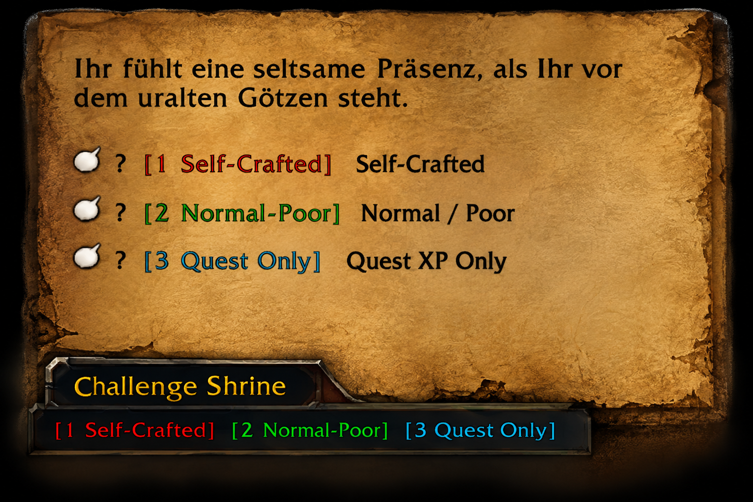 Challenge-Auswahl